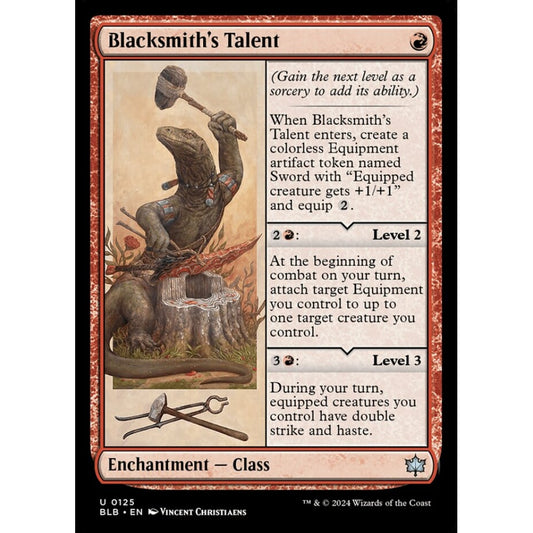 Blacksmith's Talent, 125, uncommon, Magic: The Gathering, Bloomburrow