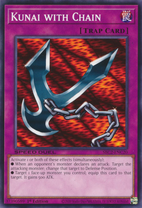Kunai with Chain RA03-EN204 QCR Quarter Century Secret Rare Yu-Gi-Oh Quarter Century Bonanza in Art