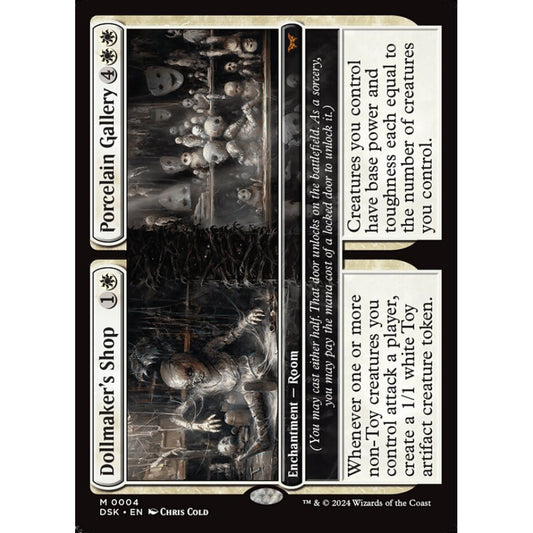 Dollmaker's Shop // Porcelain Gallery, 4, mythic, Magic: The Gathering, Duskmourn: House of Horror