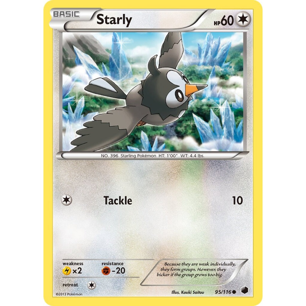 Starly Common 95/116 Pokemon Card Game Plasma Freeze