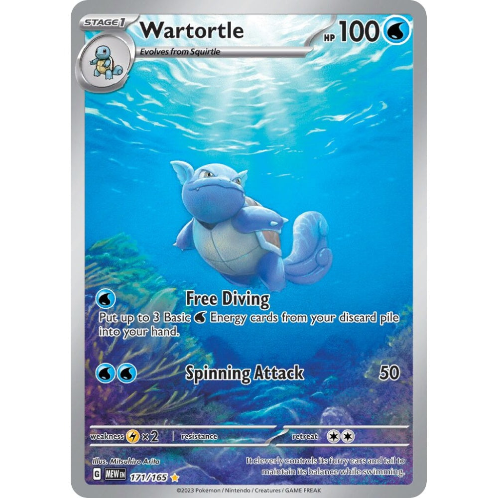 Wartortle Illustration Rare 171/165 Pokemon Card Game Pokémon 151
