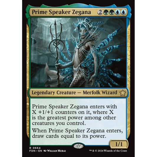 Prime Speaker Zegana, 664, rare, Magic: The Gathering, Foundations