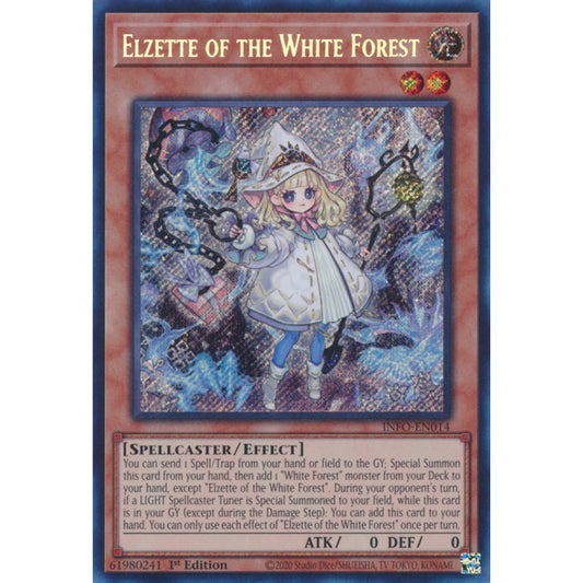 Elzette of the White Forest INFO-EN014 QCR Quarter Century Secret Rare Yu-Gi-Oh The Infinite Forbidden in Art