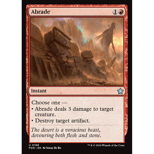Abrade, 188, uncommon, Magic: The Gathering, Foundations