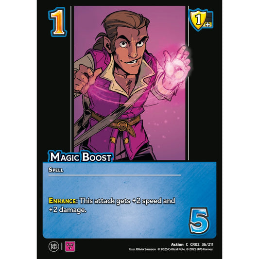 Magic Boost, 36/211, CR02, Universus, Critical Role: Heroes Of Exandria, Action, C