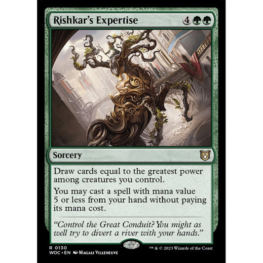 Rishkar's Expertise, rare, 130, Magic the Gathering, Wilds of Eldraine Commander