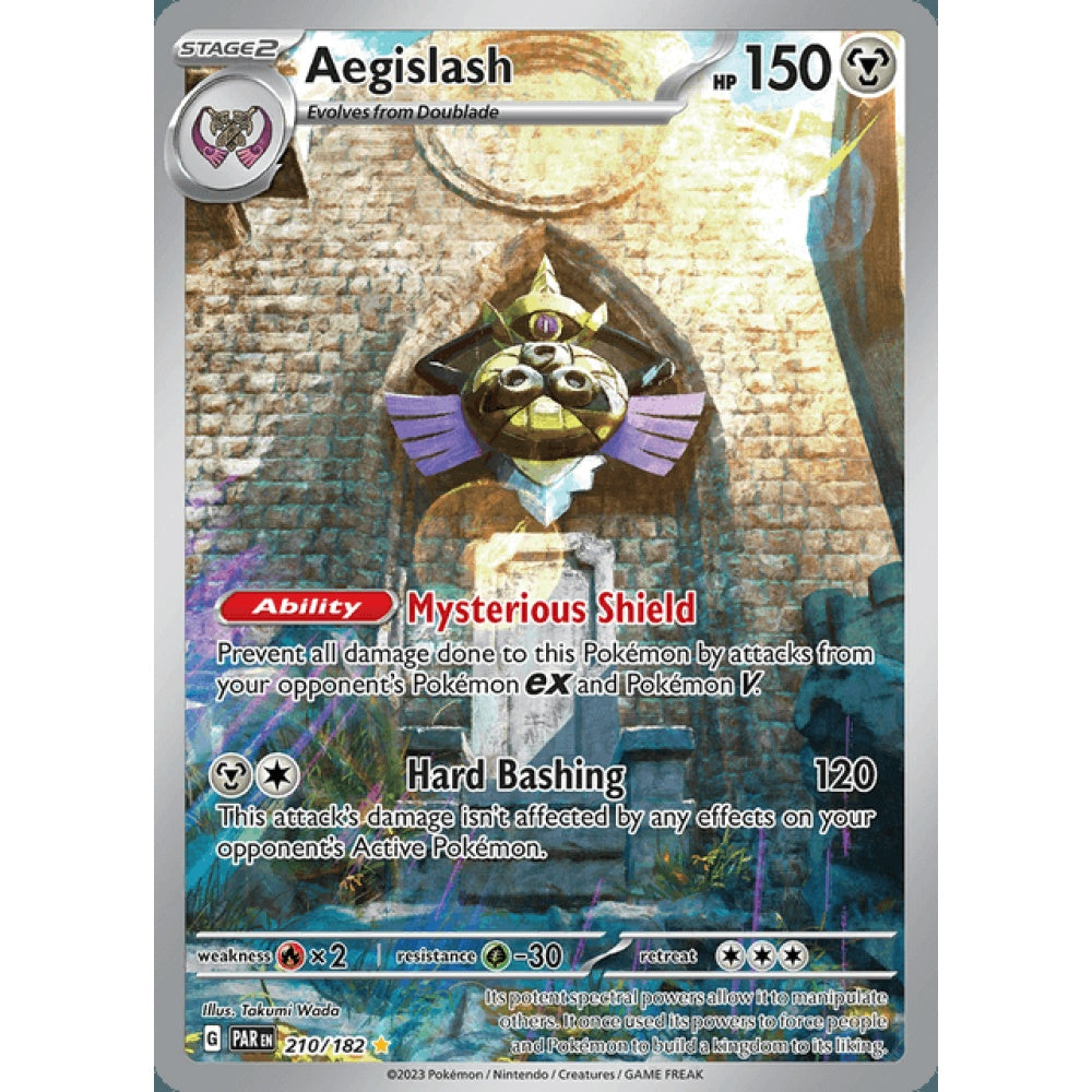 Aegislash Illustration Rare 210/182 Pokemon Card Game Paradox Rift