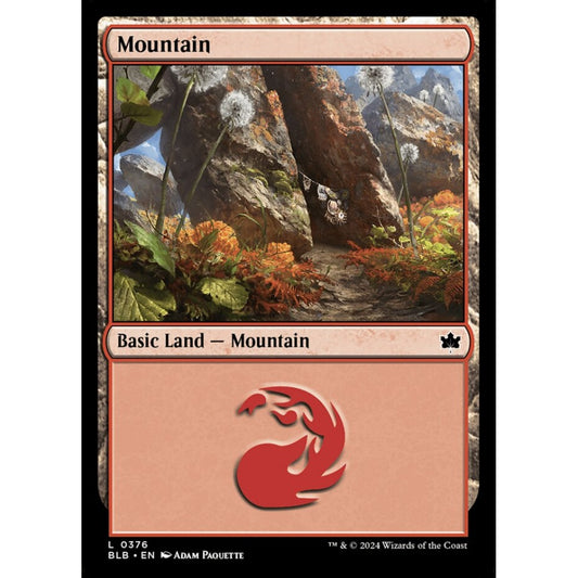 Mountain, 376, common, Magic: The Gathering, Bloomburrow