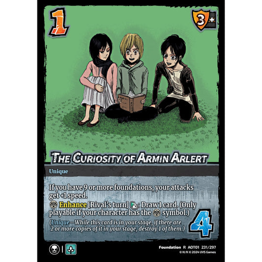 The Curiosity of Armin Arlert, 231/297, R, UniVersus, Attack on Titan: Battle for Humanity