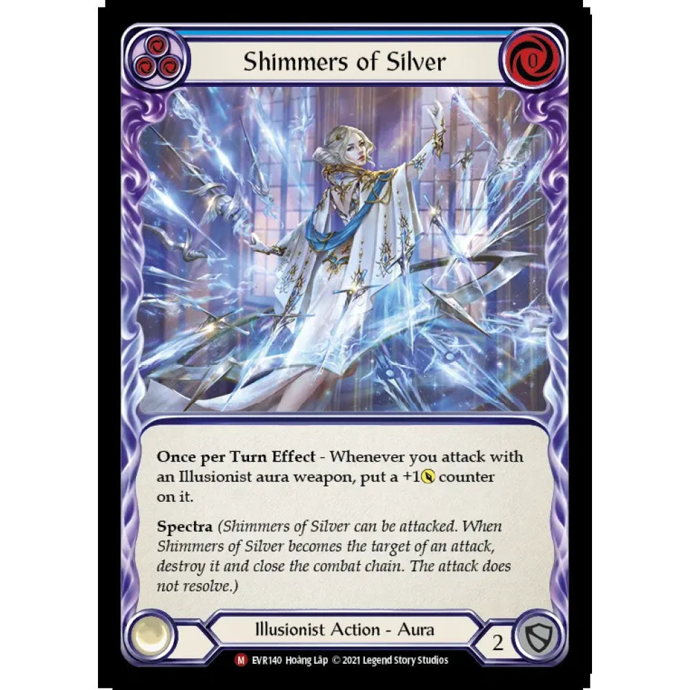 Shimmers of Silver EVR140 Majestic Flesh & Blood Trading Card Game Everfest in Regular Art