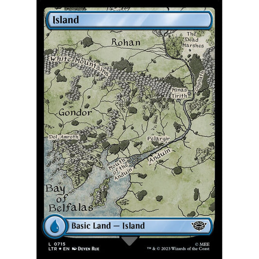 Island, common, 715, Magic the Gathering, The Lord of the Rings: Tales of Middle-earth