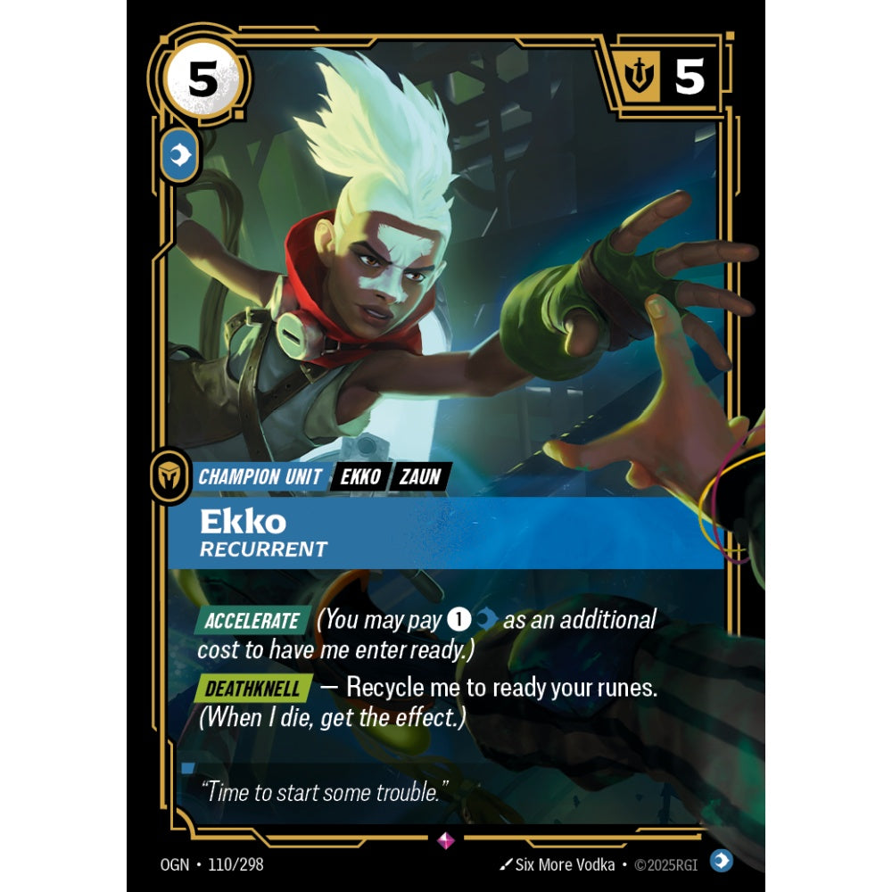Ekko, Recurrent OGN-110/298 Riftbound Card Game Origins Rare