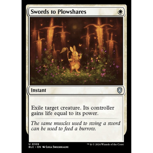 Swords to Plowshares, 109, uncommon, Magic: The Gathering, Bloomburrow