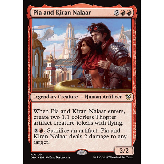 Pia and Kiran Nalaar, 105, rare, Magic: The Gathering, Aetherdrift Commander