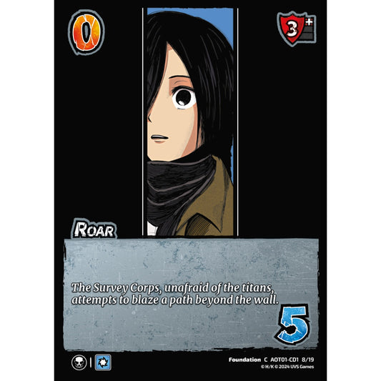 Roar, 8/19, C, UniVersus, Attack on Titan: Battle for Humanity