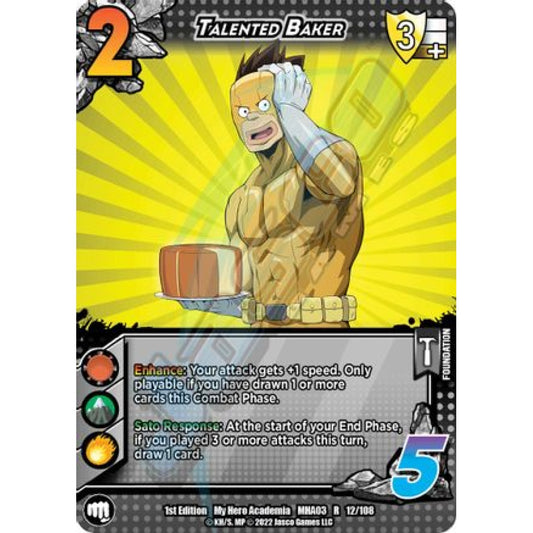 Talented Baker, 12/108, R, UniVersus, MHA03 Heroes Clash