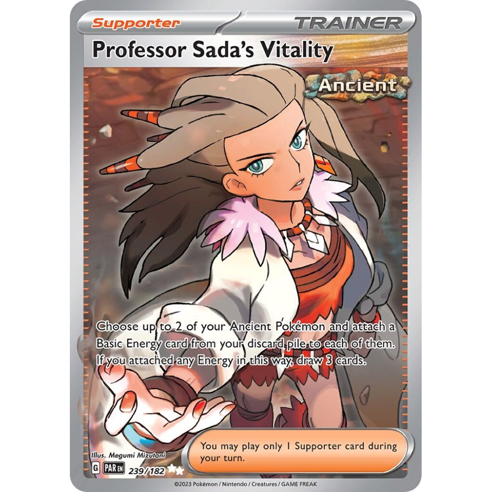 Professor Sada's Vitality Ultra Rare 239/182 Pokemon Card Game Paradox Rift