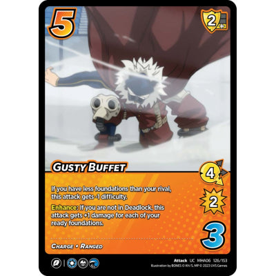 Gusty Buffet, 126/153, UC, UniVersus, MHA06 Jet Burn