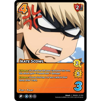 Irate Scowl, 67/153, C, UniVersus, MHA06 Jet Burn